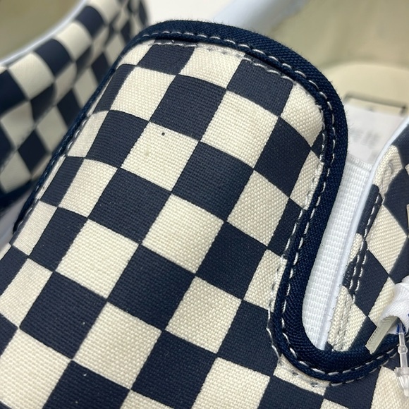 VANS Classic checkerboard print slip on shoes men’s size 13 NWT BLUE - Picture 16 of 16